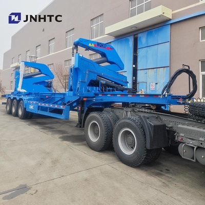 Nieuwe China Officiële Truck Container Side Lifter Lowbed Semi-Trailer Met Kran Hoogkwaliteit