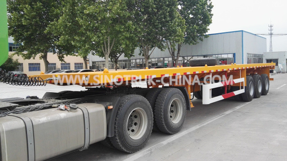 12 WIELEN FLATBED SEMI AANHANGWAGEN OM HET BEEN VAN DE DE CONTAINERS28t STEUN VAN 1X40 TE LADEN OF 2X20-