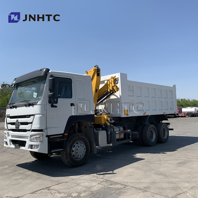 Sinotruk Howo 6x4 371 pk Dumptrucks met kraan 10 ton Singapore Truck Mounted Telescopic Boom Crane