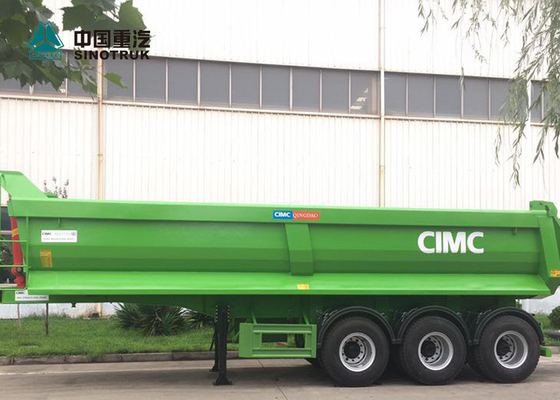 CIMC 3 de Aanhangwagen van de de Vorm Achterstortplaats van As40cbm U/van de Uiteindeaanhangwagen Lange Levensduur