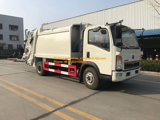 4x2 6 de Vuilnisauto van de Bandencompressor van Sinotruk Howo7 8M3-10M3
