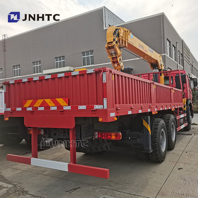 Howo 6x4 Straight Arm Crane Truck 10 Wheels 340hp Cargo Met Crane Truck