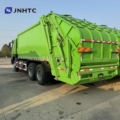 HOWO 6x4 vuilniswagen Compactor Euro 2 Afvalverwijdering Vuilniswagen Achterlader Truck Groen Diesel Model Nieuw