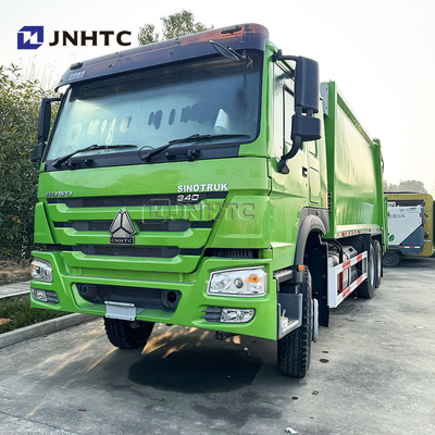 HOWO 6x4 vuilniswagen Compactor Euro 2 Afvalverwijdering Vuilniswagen Achterlader Truck Groen Diesel Model Nieuw