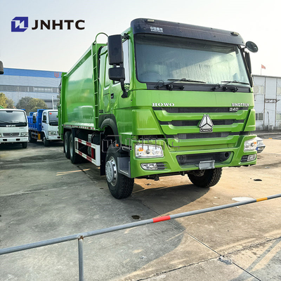 HOWO 6x4 vuilniswagen Compactor Euro 2 Afvalverwijdering Vuilniswagen Achterlader Truck Groen Diesel Model Nieuw