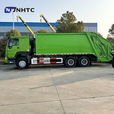 HOWO 6x4 vuilniswagen Compactor Euro 2 Afvalverwijdering Vuilniswagen Achterlader Truck Groen Diesel Model Nieuw