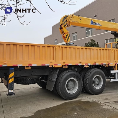 Howo Straight Arm Cargo met Kran Truck 6x4 10 Wielen 380hp 10T Goede prijs