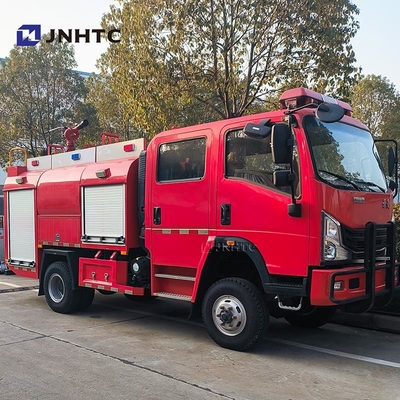 Nieuwe Howo Brandweer Truck 5000L Water Schuim Tanker 4X4 Brandweer Truck Goede prijs