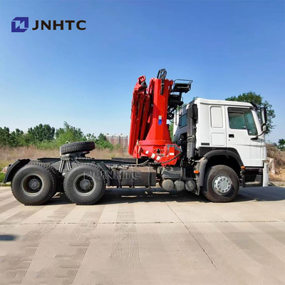 Fabrieksprijs Sinotruk HOWO 6x4 Traktortruck met 10ton vouwkraan