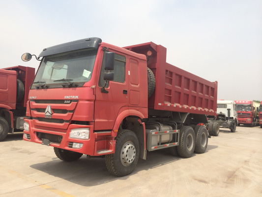 De Vrachtwagen van de rode Kleuren336hp Sinotruk Howo Stortplaats met 10 Wielen en 18m3-Capaciteit