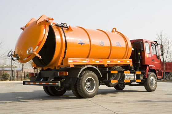 Sinotruk 4x2 van de de Rioleringszuiging van 160 PK Vacuümvrachtwagen 10 Cbm Één Bed voor het Schoonmaken