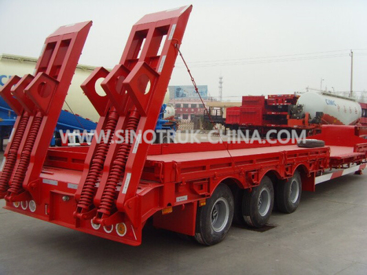 3 assen 80 Ton 17m Hydraulische Flatbed Aanhangwagen 12 Wielen die Bouw laden