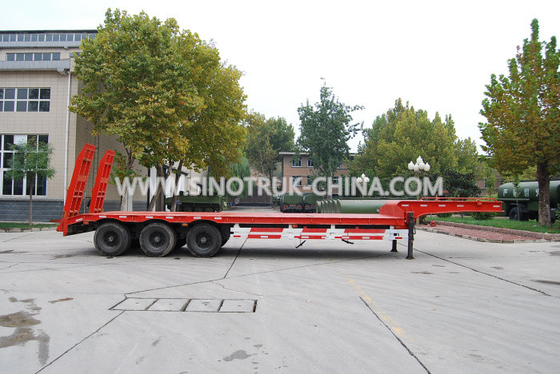 3 assen 80 Ton 17m Hydraulische Flatbed Aanhangwagen 12 Wielen die Bouw laden