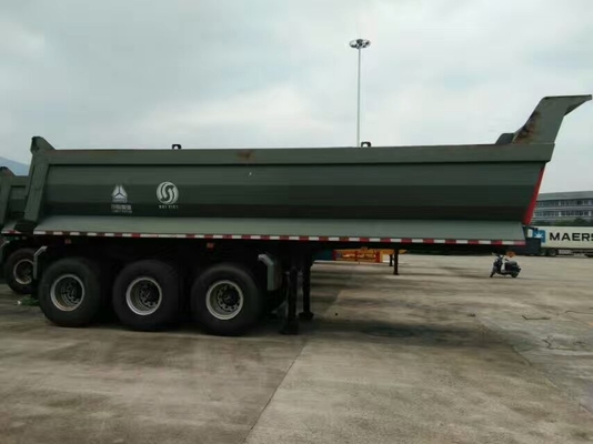 70T Semi de Aanhangwagenvrachtwagen van de hoge snelheidskipper voor Mijnbouw en Bouw 25-45 CBM