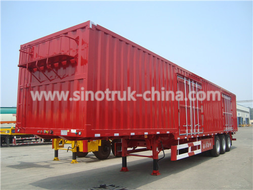 Van Type Heavy-duty Semi Aanhangwagens 12 Wielen met 3 de As van de de Ladingscapaciteit van PCs 13T
