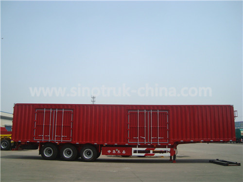 Van Type Heavy-duty Semi Aanhangwagens 12 Wielen met 3 de As van de de Ladingscapaciteit van PCs 13T