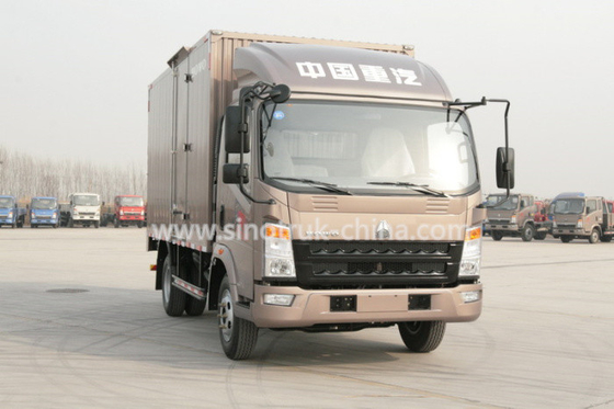 4x2 Euroii Howo 7000kg koelde Doosvrachtwagen met Yunnei-Motor en 6 Driehoeksband