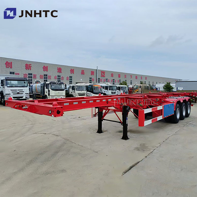 Aanpasbaar 20 voet 40 voet verlengd container chassis verkoop 3 assen container trailer skelet half-trailer truck