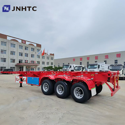Aanpasbaar 20 voet 40 voet verlengd container chassis verkoop 3 assen container trailer skelet half-trailer truck