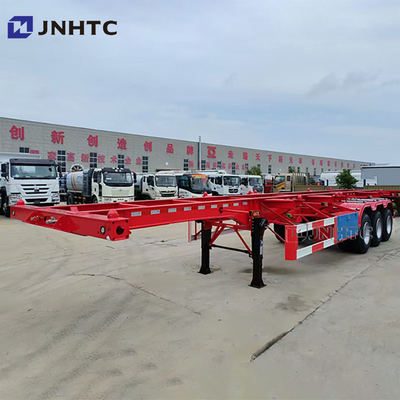Aanpasbaar 20 voet 40 voet verlengd container chassis verkoop 3 assen container trailer skelet half-trailer truck