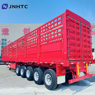 Hoge sterkte 3 assen 4 assen 5 assen op maat Bulk Cargo Fence Semi-trailer 16 meter Cargo Trailer Met Tarpaulin