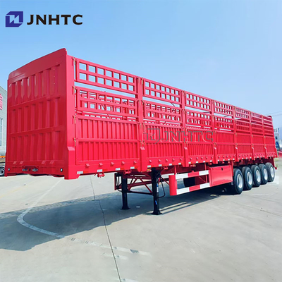 Hoge sterkte 3 assen 4 assen 5 assen op maat Bulk Cargo Fence Semi-trailer 16 meter Cargo Trailer Met Tarpaulin