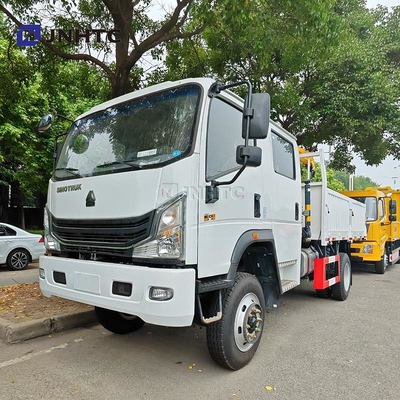 HOWO Kraan Truck 4X2 6 wielen Kraan 5 ton vrachtwagen met 12 ton rechte arm kraan Truck
