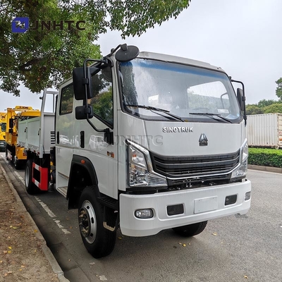 HOWO Kraan Truck 4X2 6 wielen Kraan 5 ton vrachtwagen met 12 ton rechte arm kraan Truck