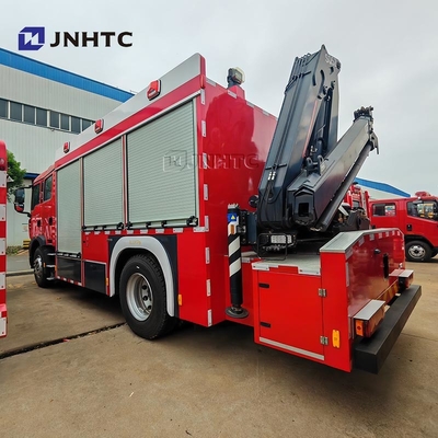 Howo TX brandweertruck 5000L water schuim tank 4X4 met kraan truck