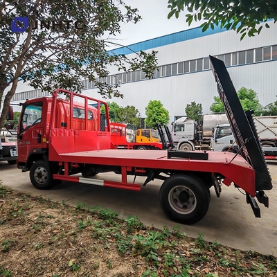 Warm te koop HOWO Wrecker Truck 4x2 3-5 ton Flatbed Light Duty Wrecker Tow Truck