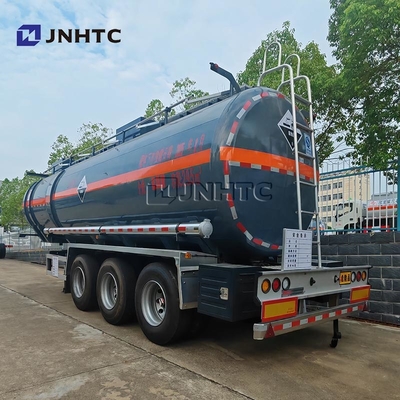 3 assen Diethylamine transport aanhanger brandstoftank half aanhanger 33000 40000 liter brandstoftrailer