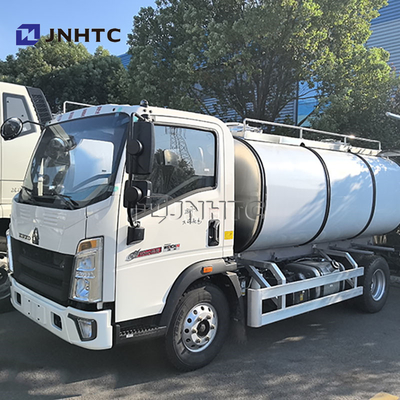 HOWO 8cbm brandstoftanker Truck Light Duty Oil Tank Truck Mobiele tanktruck Aluminium brandstoftanks te koop