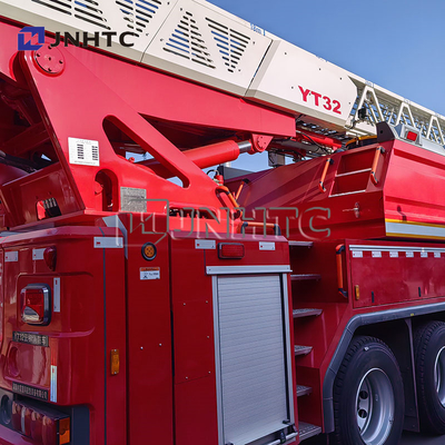 Op maat gemaakte 6x4 aandrijving 32 meter werkhoogte luchtladder brandweerwagen voor reddingswerkzaamheden in hoge gebouwen