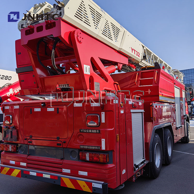 Op maat gemaakte 6x4 aandrijving 32 meter werkhoogte luchtladder brandweerwagen voor reddingswerkzaamheden in hoge gebouwen