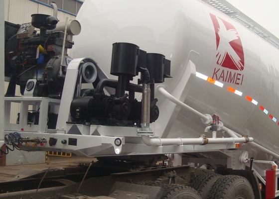 ISO ging 10 Wheeler Sinotruk Howo Bulk Cement Tankwagen en Tractorvrachtwagen met 50M ³ Tankerlichaam over