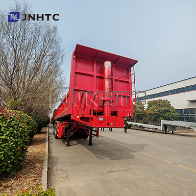 China Merk 3 As Hydraulische graanwagens oplegger Dumping Achterste Dump Tipper Halve vrachtwagens Aanhangwagen voor vrachtwagens