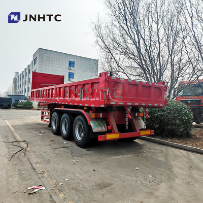 China Merk 3 As Hydraulische graanwagens oplegger Dumping Achterste Dump Tipper Halve vrachtwagens Aanhangwagen voor vrachtwagens