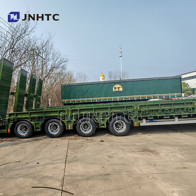 4 Assen Zwaargewicht Hydraulische Ganshals Lowboy Lowbed Semi-trailer Truck Truck Trailers