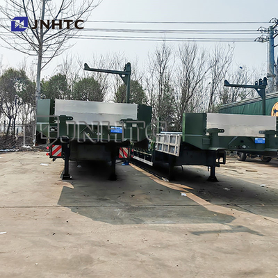 4 Assen Zwaargewicht Hydraulische Ganshals Lowboy Lowbed Semi-trailer Truck Truck Trailers