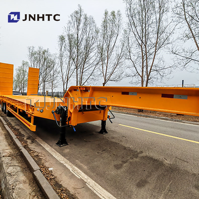 Zware vrachtwagen 60 80 ton laagbed Semi-trailer met blad veer ophangingssysteem en waterfunctie