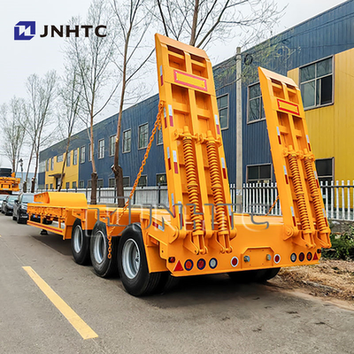 Zware vrachtwagen 60 80 ton laagbed Semi-trailer met blad veer ophangingssysteem en waterfunctie