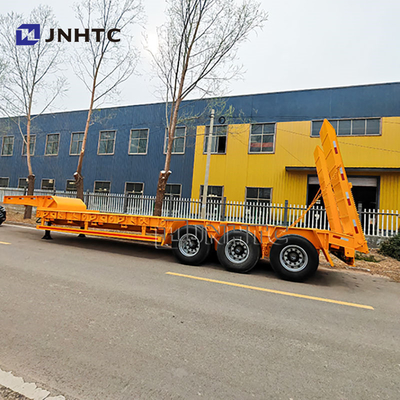 Zware vrachtwagen 60 80 ton laagbed Semi-trailer met blad veer ophangingssysteem en waterfunctie