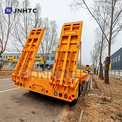 Zware vrachtwagen 60 80 ton laagbed Semi-trailer met blad veer ophangingssysteem en waterfunctie