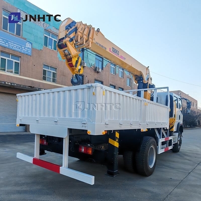Howo Mini 4*4 6 Wheeler Double Row Cab Cargo Truck met telescopische boom kraan Truck