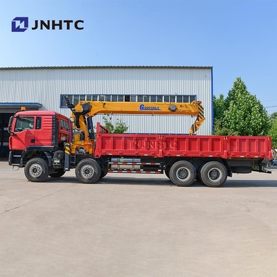 Howo TX Vrachtwagen met Kraan 8x4 12 ton tot 20 ton Rechte Arm Kraan Vrachtwagen