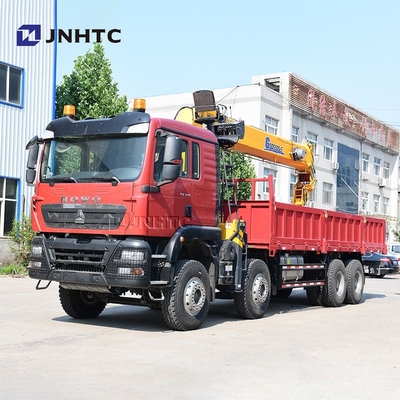 Howo TX Vrachtwagen met Kraan 8x4 12 ton tot 20 ton Rechte Arm Kraan Vrachtwagen