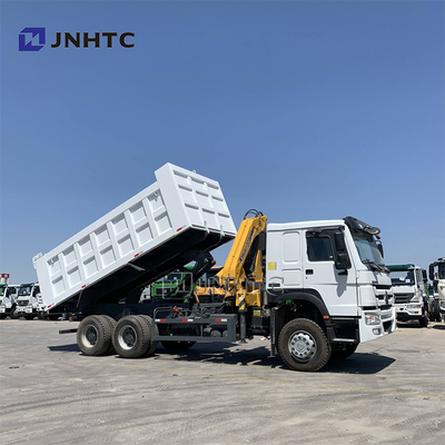 Sinotruk Howo 6x4 371 pk Dumptrucks met kraan 10 ton Singapore Truck Mounted Telescopic Boom Crane