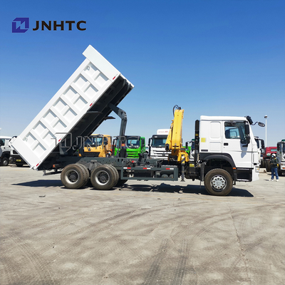 Sinotruk Howo 6x4 371 pk Dumptrucks met kraan 10 ton Singapore Truck Mounted Telescopic Boom Crane