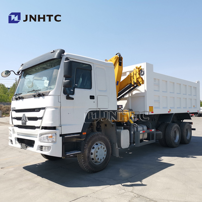 Sinotruk Howo 6x4 371 pk Dumptrucks met kraan 10 ton Singapore Truck Mounted Telescopic Boom Crane