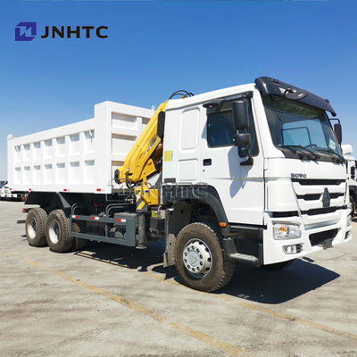 Sinotruk Howo 6x4 371 pk Dumptrucks met kraan 10 ton Singapore Truck Mounted Telescopic Boom Crane